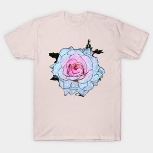 Watercolor Spring Rose Flower Macro T-Shirt